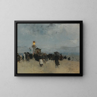 Luigi Loir - Figures Near A Lighthouse.webp