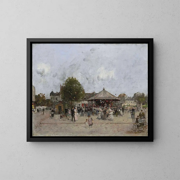Jahrmarkt - Luigi Loir — gerahmtes Bild an der Wand