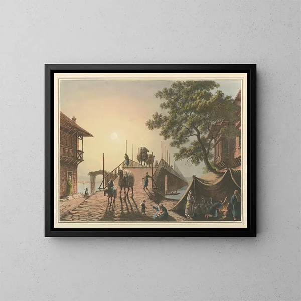 Petit pont - Luigi Mayer — gerahmtes Bild an der Wand