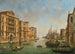 Venedig, Blick auf den Großen Kanal vom Palazzo Cavalli-Franchetti mit Santa Maria della Salute in der Ferne - Luigi Querena — Ansicht des Kunstwerks