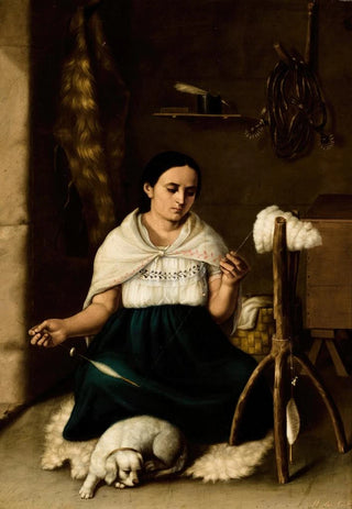 Luis Cadena - Woman Spinning Hilandera.webp