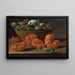 Naturstillleben mit Tomaten, einer Schüssel Auberginen und Zwiebeln - Luis Meléndez — gerahmtes Bild an der Wand