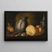 Stillleben mit Fisch, Brot und Wasserkocher - Luis Meléndez — gerahmtes Bild an der Wand