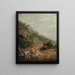 Fragment einer Szene mit Dorfbewohnern - Luis Paret y Alcázar — gerahmtes Bild an der Wand