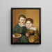 Portrait von zwei Kindern: zwei Brüder - Lukas Kirner — gerahmtes Bild an der Wand