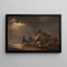 Kofferwagen in einem Gewitter - Luke Clennell — gerahmtes Bild an der Wand