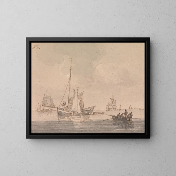 Navigation par temps calme - Luke Clennell — gerahmtes Bild an der Wand