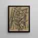 Akt sitzend ohne Titel - Lioubov Popova — gerahmtes Bild an der Wand