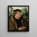 Portrait eines Edelmanns im Pelzmantel - Maarten van Heemskerck — gerahmtes Bild an der Wand