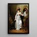 Elegantes Gemälde mit einem Hund - Madeleine Jeanne Lemaire — gerahmtes Bild an der Wand