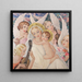 Madone mit Kind umgeben von musikalischen Engeln - Gerda Wegener — gerahmtes Bild an der Wand
