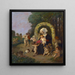 Madone mit Kind in einer Blumenkranz - Adolf Hengeler — gerahmtes Bild an der Wand