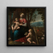Madone und Kind mit dem heiligen Johannes dem Täufer als Kind - Orsola Maddalena Caccia — gerahmtes Bild an der Wand