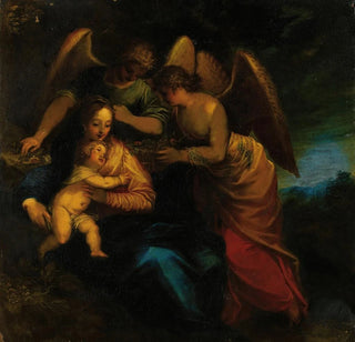 Madonna und Kind umgeben von Engeln - Hans Rottenhammer
