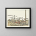 Quartier industriel de Honjo - Maekawa Senpan — gerahmtes Bild an der Wand