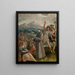 Saint Didaque predigt auf den Kanarischen Inseln - Maerten de Vos — gerahmtes Bild an der Wand