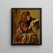 Mädchen beim Lesen - Magnus Enckell — gerahmtes Bild an der Wand