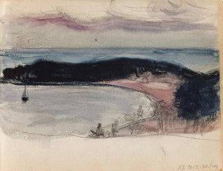 Magnus Enckell - Merimaisema ja lahden puokama luonnos.webp