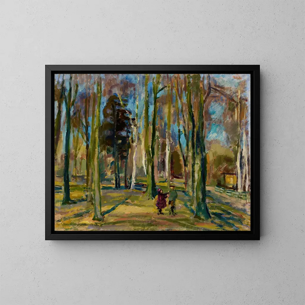 Ansicht vom Kaivopuisto - Magnus Enckell — gerahmtes Bild an der Wand