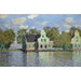 Reproduktion des Gemäldes Häuser am Flussufer der Zaan - Claude Monet
