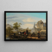 Lager der Soldaten - Marc Antoine Michel Hamon Duplessis — gerahmtes Bild an der Wand