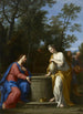 Der Christus und die Samariterin - Marcantonio Franceschini — gerahmtes Bild an der Wand