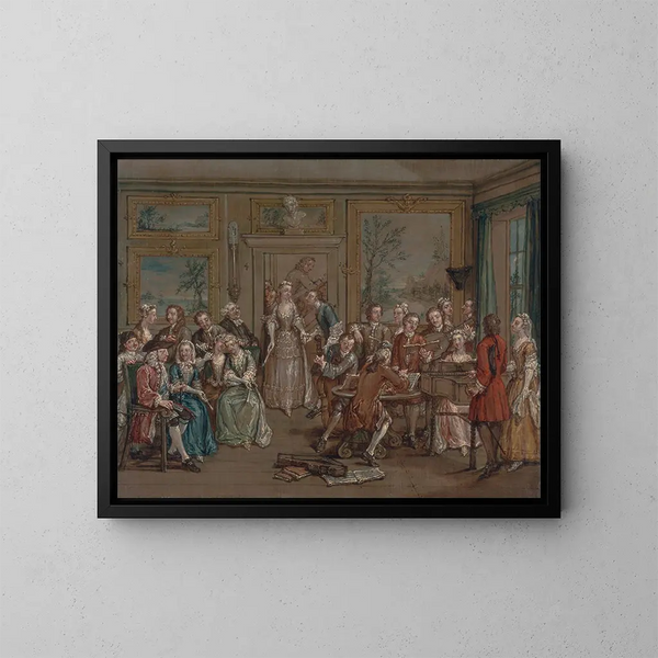 Gespräch musikalisch - Marcellus Laroon der Jüngere — gerahmtes Bild an der Wand