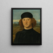 Portrait eines jungen Mannes, den man für Alvise de Franceschi hält - Marco Basaiti — gerahmtes Bild an der Wand