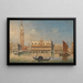 Venedig, Blick auf den Campanile, die Säulen des Markusplatzes und den Dogenpalast - Marco Grubas — gerahmtes Bild an der Wand
