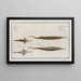 2 Syngnathus Biaculeatus, der zweispinige Pfeifenfisch 3 Pegasus Natans, der Schwimmer - Marcus Elieser Bloch — gerahmtes Bild an der Wand