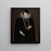 Portrait einer Frau, wahrscheinlich Mary Lady Scudamore - Marcus Gheeraerts der Jüngere — gerahmtes Bild an der Wand