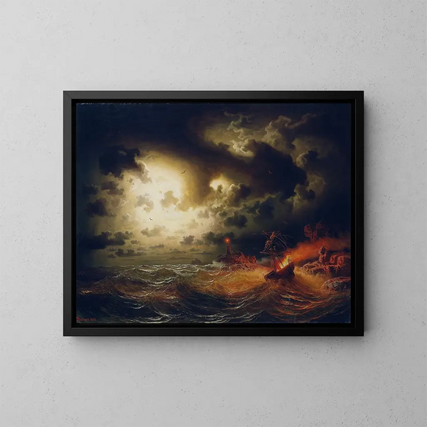 Dampf in Flammen - Marcus Larson — gerahmtes Bild an der Wand