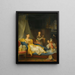 Eine Familie in einem Interieur, das mit einem Hund spielt - Marguerite Gérard — gerahmtes Bild an der Wand