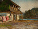 Haus aus Holz - Maria Kazanowska — Ansicht des Kunstwerks