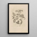 Dissertatio de generatione et metamorphoses des insectes surinamens Pl44 - Maria Sibylla Merian — gerahmtes Bild an der Wand