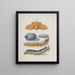 Metamorphose des Lappet - Maria Sibylla Merian — gerahmtes Bild an der Wand