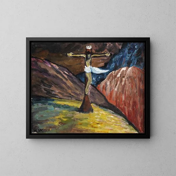 Golgatha - Marianne von Werefkin — gerahmtes Bild an der Wand