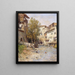 Landschaft mit einem Dorf am Rande von Rom - Mariano Barbasán — gerahmtes Bild an der Wand