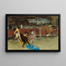 Corrida Picador blessé - Mariano Fortuny Marsal — gerahmtes Bild an der Wand