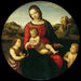 Marie mit dem Kind Jean-Baptiste und einem heiligen Kind Madonna Terranuova - Raphael — in einem Innenraum präsentiert