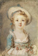 Junge Frau mit Hut und Blumenstrauß - Marie-Anne Fragonard — Ansicht des Kunstwerks