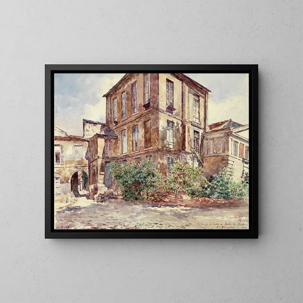 Haus von Cuvier im Jardin des Plantes - Marie-Désiré Bourgoin — gerahmtes Bild an der Wand