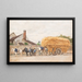 Heuschobewagen bei der Stadt - Marie-François Firmin-Girard — gerahmtes Bild an der Wand