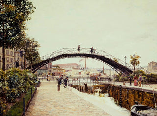 Der Kanal Saint-Martin - Marie-François Firmin-Girard — Ansicht des Kunstwerks