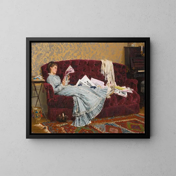 Sonntag Nachmittag - Marie-François Firmin-Girard — gerahmtes Bild an der Wand