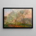 Landschaft mit Bäumen und Sonnenuntergang - Marie Bracquemond — gerahmtes Bild an der Wand