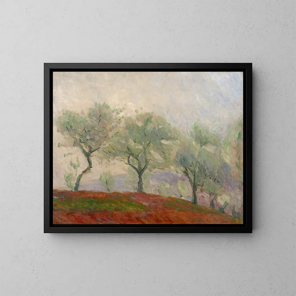 Landschaft mit Bäumen - Marie Bracquemond — gerahmtes Bild an der Wand