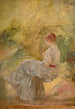 Frau näht - Marie Bracquemond — Ansicht des Kunstwerks