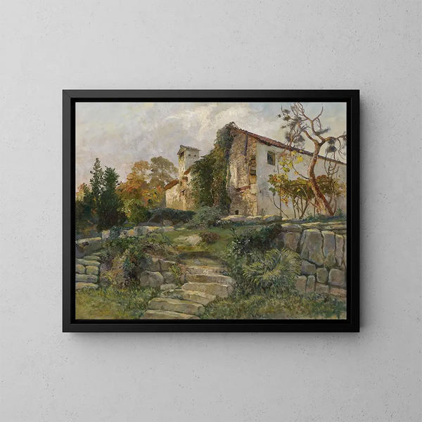 Alte Mauer - Marie Egner — gerahmtes Bild an der Wand