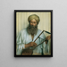 Orientalisches Gemälde mit weißem Kaftan und gelbem Turban - Marie Müller — gerahmtes Bild an der Wand